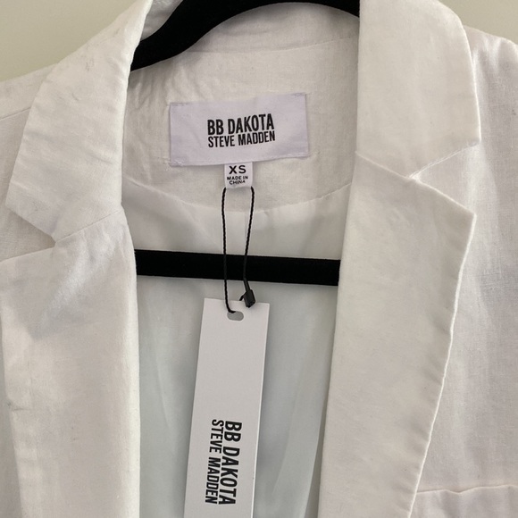 NWT Steve Madden bb Dakota white linen blazer - Picture 5 of 5